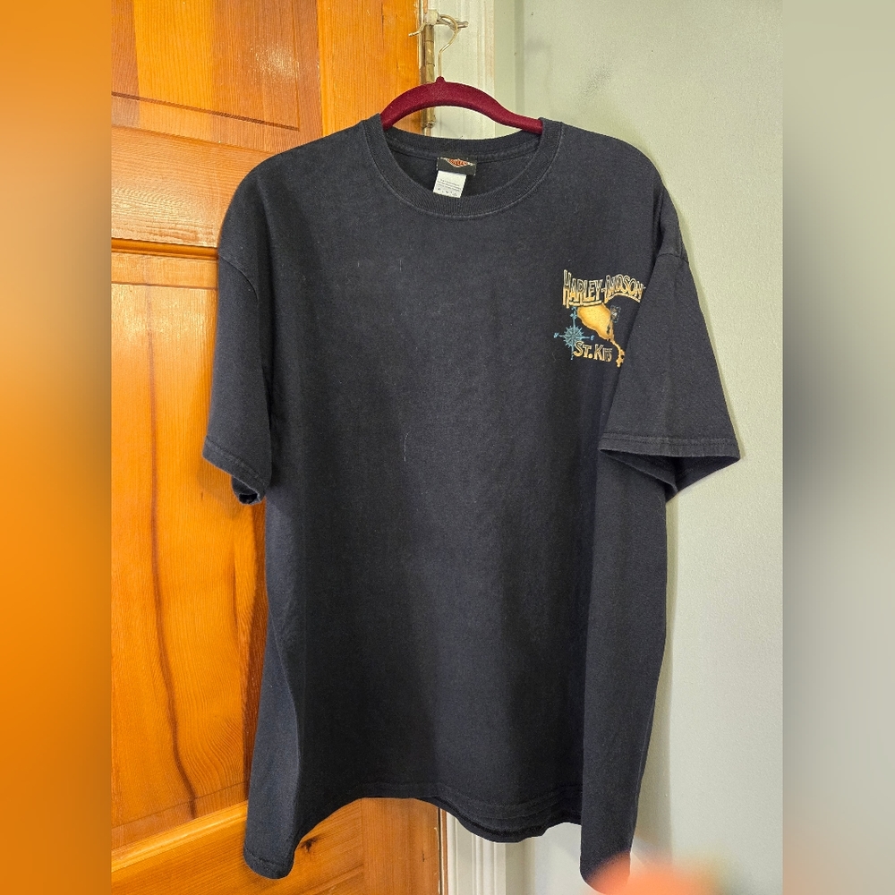 Rare Harley Davidson St Kitts Graphic Tee Shirt - Picture 2 of 9